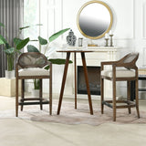Americana - Mid-Century Modern Cane Back Counter Stool - Furniture Home Direct
