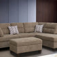 Diego - Fabric Sectional Sofa With Right Facing Chaise, Storage Ottoman, And 2 Accent Pillows - Furniture Home Direct