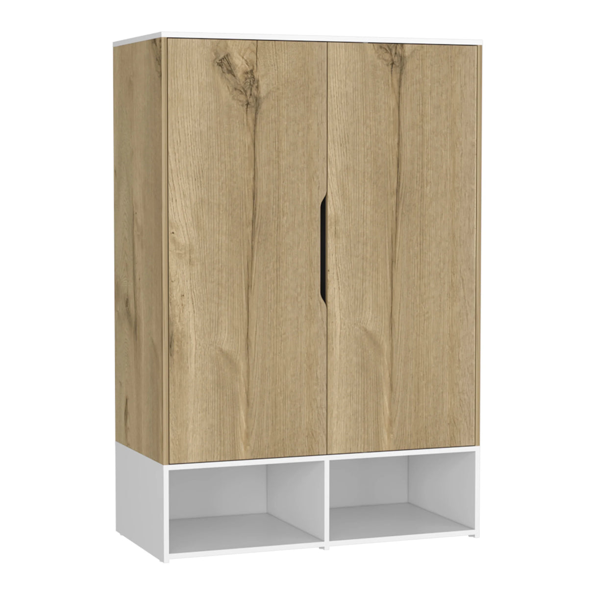 Wardrobe With Double Doors And Shoe Storage Modern Beige - Furniture Home Direct