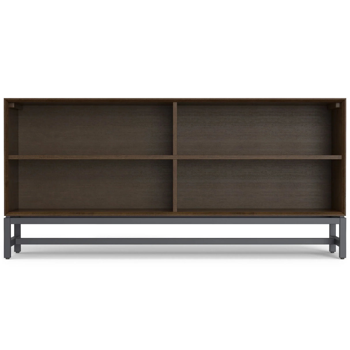 Banting - Low Wide Bookcase - Walnut Brown - Furniture Home Direct