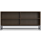 Banting - Low Wide Bookcase - Walnut Brown - Furniture Home Direct