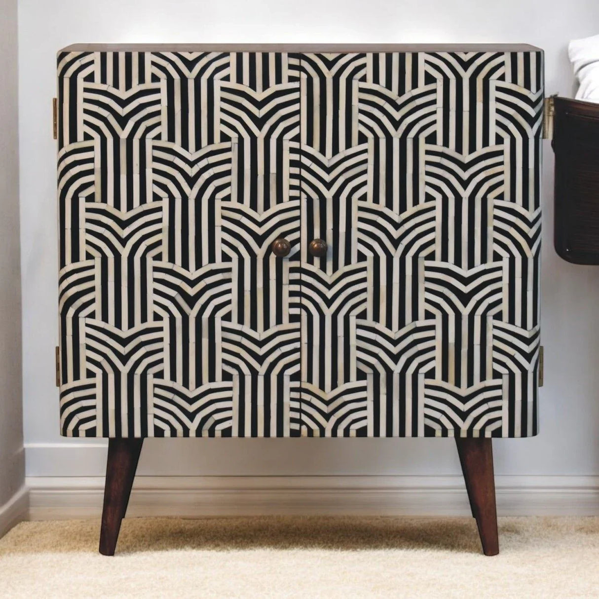 Edessa Bone Inlay Cabinet - Furniture Home Direct