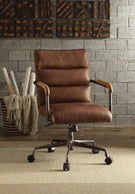 Harith - Retro Top Grain Leather Office Chair - Furniture Home Direct