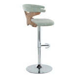 Gardenia - Contemporary Adjustable Barstool With Swivel / Rounded T Footrest (Set of 2) - Furniture Home Direct