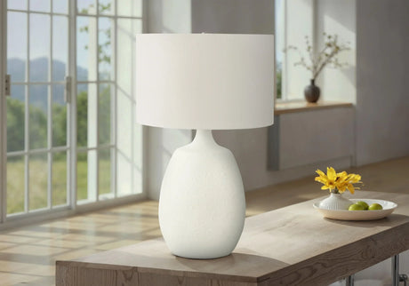 Lighting, Table Lamp, Resin, Contemporary - Cream - Furniture Home Direct