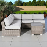 Wicker Sectional Sofa With Cushions And Table - Furniture Home Direct