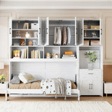 Murphy Wall Bed With Closet, Drawers & Desk - Furniture Home Direct