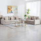 Nolan - Linen Fabric Sofa And Loveseat Living Room With Pillows And Interchangeable Legs - Furniture Home Direct