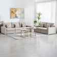Nolan - Linen Fabric Sofa And Loveseat Living Room With Pillows And Interchangeable Legs - Furniture Home Direct