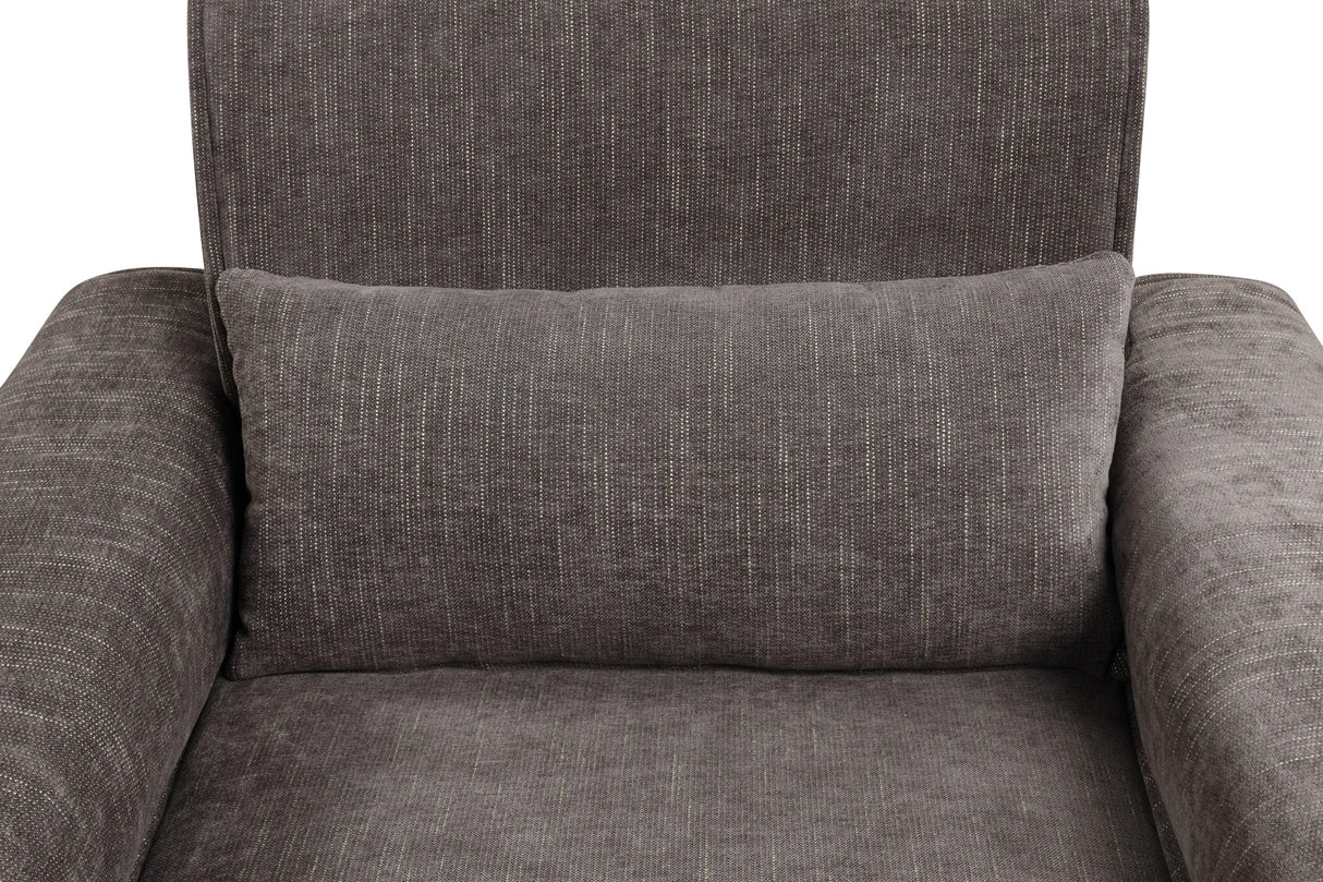 Valentina 74" Gray Chenille Sofa and Loveseat Living Room Set - Furniture Home Direct