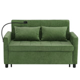Loveseat Sofa Bed Sleeper With Reversible Backrest, Side Pockets, USB Ports, Phone Holder - Furniture Home Direct
