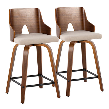 Ariana - Mid Century Modern Counter Stool (Set of 2) - Furniture Home Direct