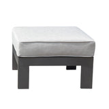 Patio Indoor Outdoor Aluminum Ottoman Footstool With Cushion - Furniture Home Direct