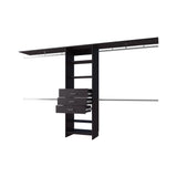 Closet System Modular with Hanging Rods Drawers Dark Brown - Furniture Home Direct
