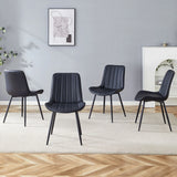 Modern Style Extended Seat Cushion Dining Chair Set - Furniture Home Direct