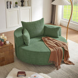 360° Swivel Accent Barrel Chair With 3 Removable Pillows For Living Room - Furniture Home Direct