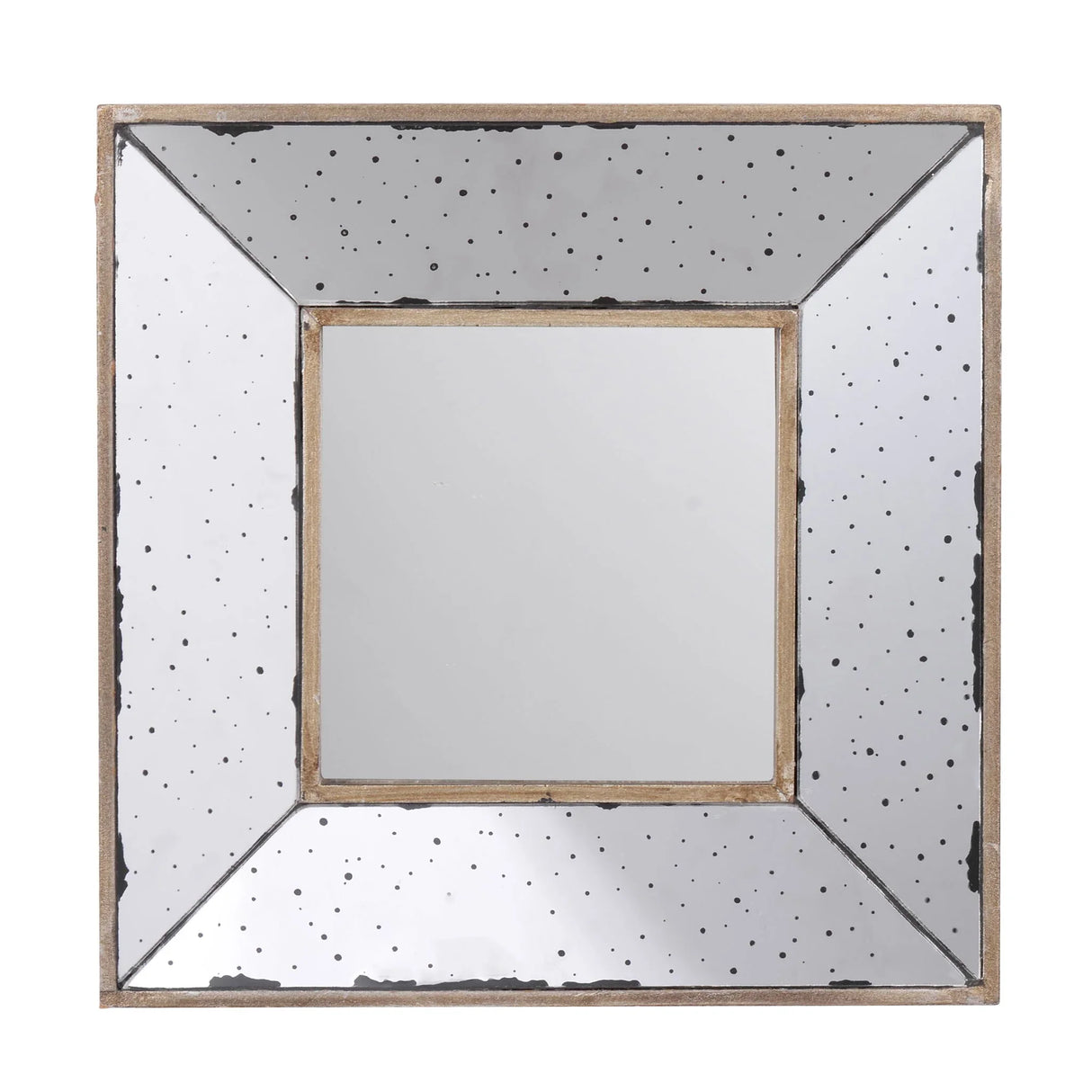 Distressed Accent Mirror, Traditional Style Framed Wall Mirror For Living Room - Furniture Home Direct