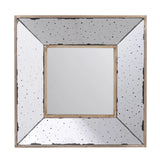 Distressed Accent Mirror, Traditional Style Framed Wall Mirror For Living Room - Furniture Home Direct