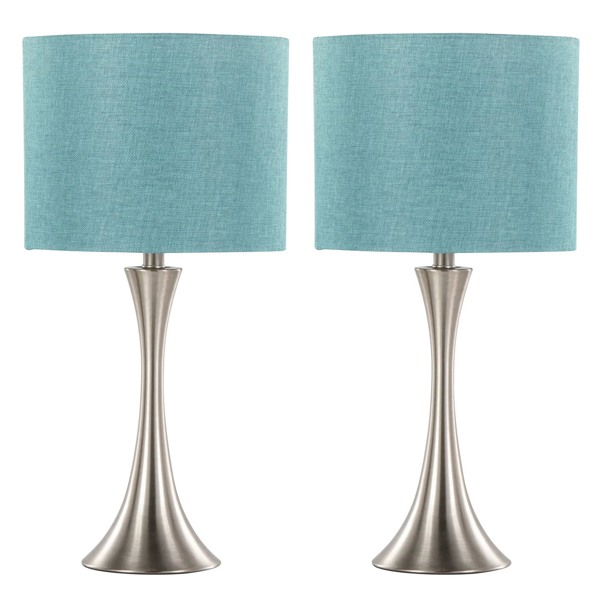 Lenuxe - Contemporary Semi Gloss Table Lamp (Set of 2) - Furniture Home Direct