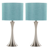 Lenuxe - Contemporary Semi Gloss Table Lamp (Set of 2) - Furniture Home Direct