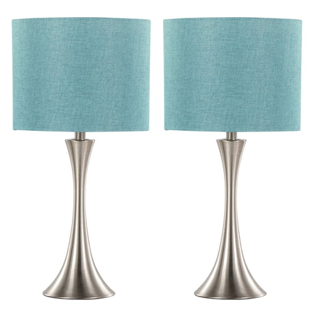 Lenuxe - Contemporary Semi Gloss Table Lamp (Set of 2) - Furniture Home Direct