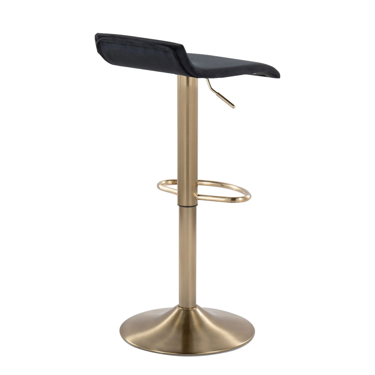 Ale - Contemporary Adjustable Height Barstool With Swivel With Oval Footrest (Set of 2) - Furniture Home Direct