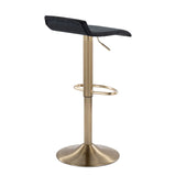 Ale - Contemporary Adjustable Height Barstool With Swivel With Oval Footrest (Set of 2) - Furniture Home Direct
