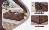 Coffee Table Modern Wood Grain Rectangular Finish Walnut - Furniture Home Direct