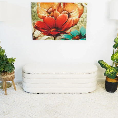 Cabana - Bench With Storage - Ivory - Furniture Home Direct