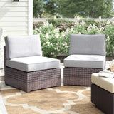 Armless Patio Chair With Cushions - Furniture Home Direct
