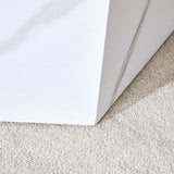 Coffee Table Marble-Effect Cube Geometric Design White - Furniture Home Direct