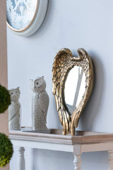 Wing Accent Mirror, Wall Mirror For Living Room - Gold - Furniture Home Direct