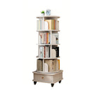 Rotating Bookshelf With Wheels And Drawer, 360° Spinning Design, Space Saving Storage - Furniture Home Direct