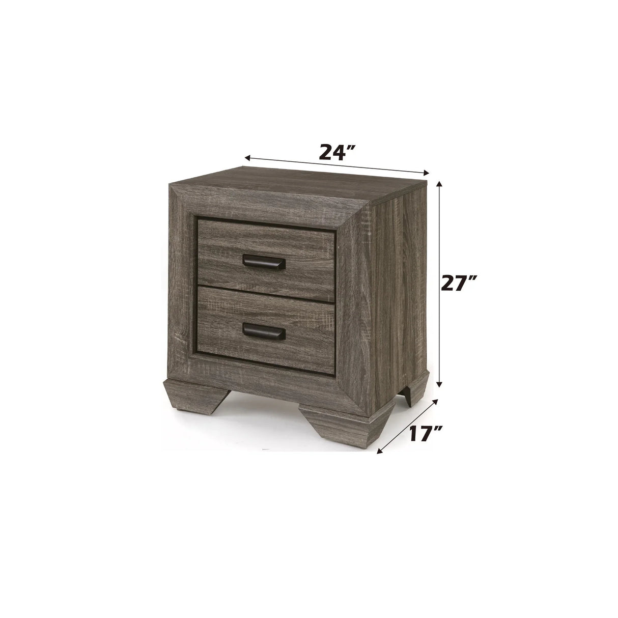 Lyndon - Weathered Grain Nightstand - Gray - Furniture Home Direct