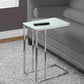 Accent Table, C - Shaped, Tempered Glass, Stylish Design Contemporary & Modern - Furniture Home Direct