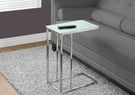 Accent Table, C - Shaped, Tempered Glass, Stylish Design Contemporary & Modern - Furniture Home Direct