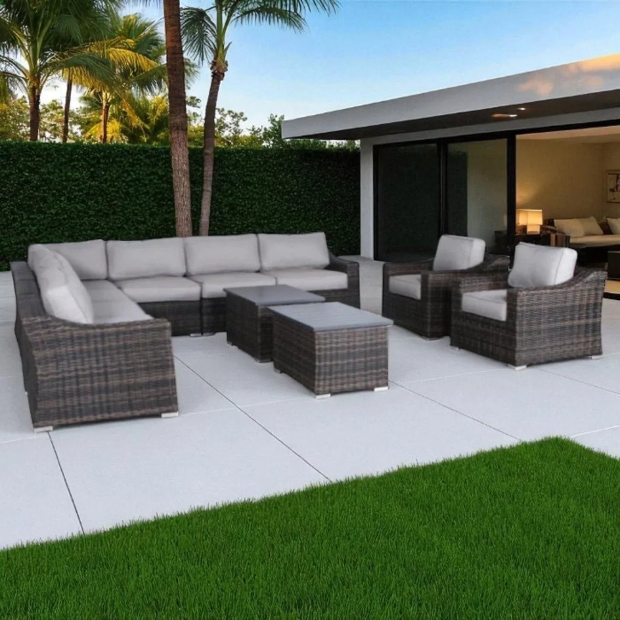 Stylish Sofa Seating Group With Cushions Perfect For Outdoor Gatherings - Furniture Home Direct