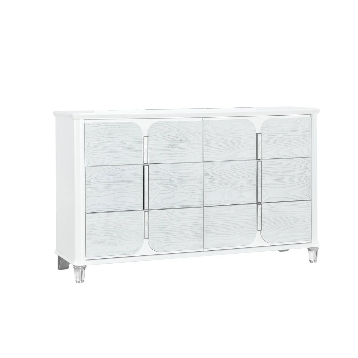 Queen Bedroom Set With LED Light Contemporary Gray - Furniture Home Direct