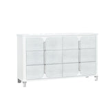 Queen Bedroom Set With LED Light Contemporary Gray - Furniture Home Direct