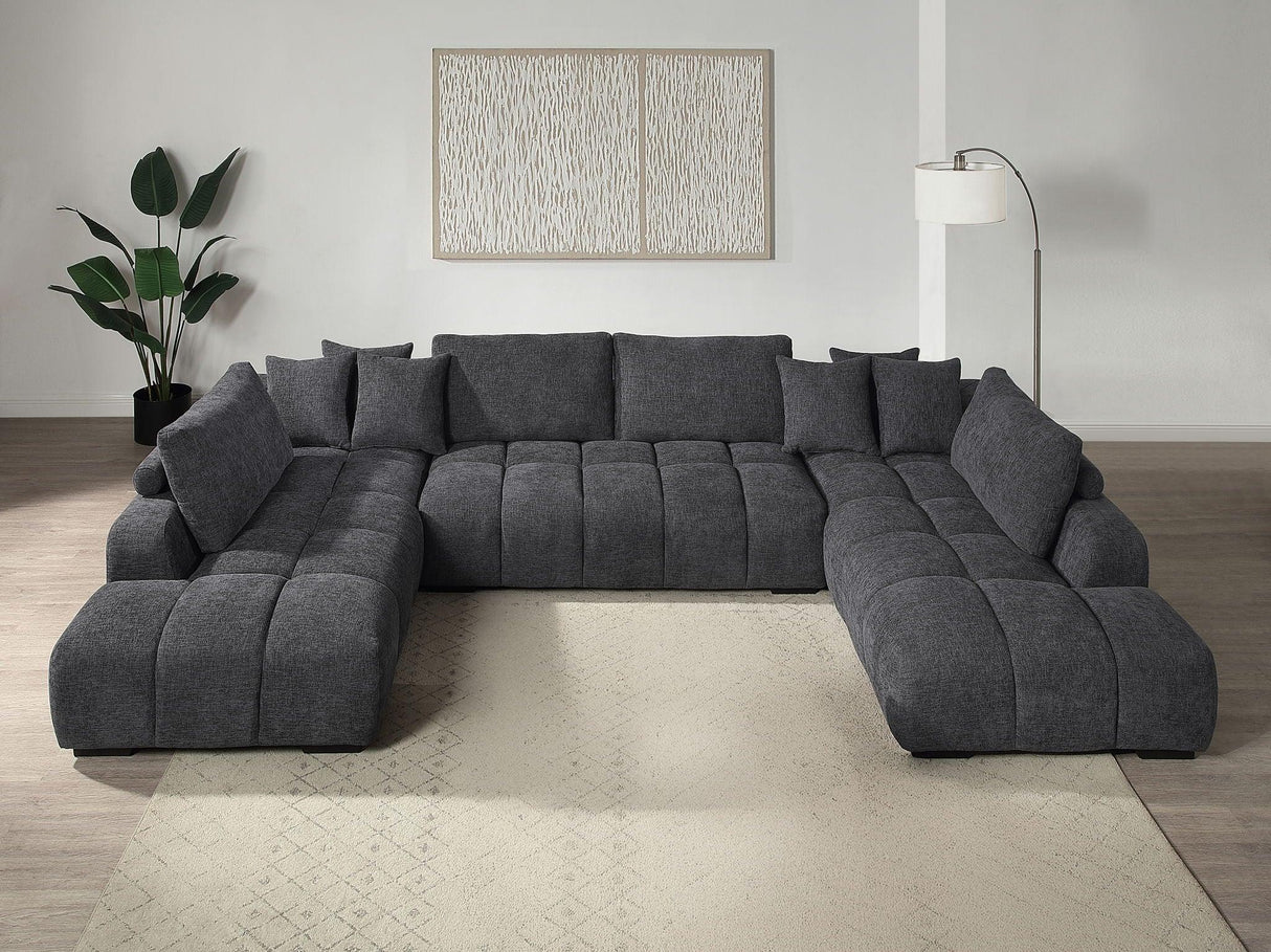 Chosen - Sectional Sofa With Toss Pillows And Chaise - Furniture Home Direct