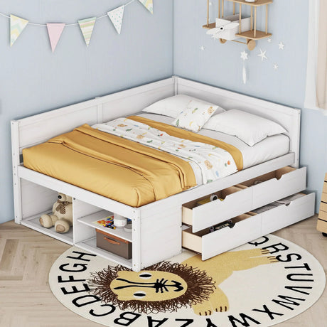 Daybed With Drawers And Shelves - Furniture Home Direct