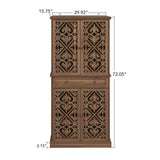 4 Door Cabinet With 1 Drawer, With 4 Adjustable Inner Shelves, Storage Cabinet - Furniture Home Direct