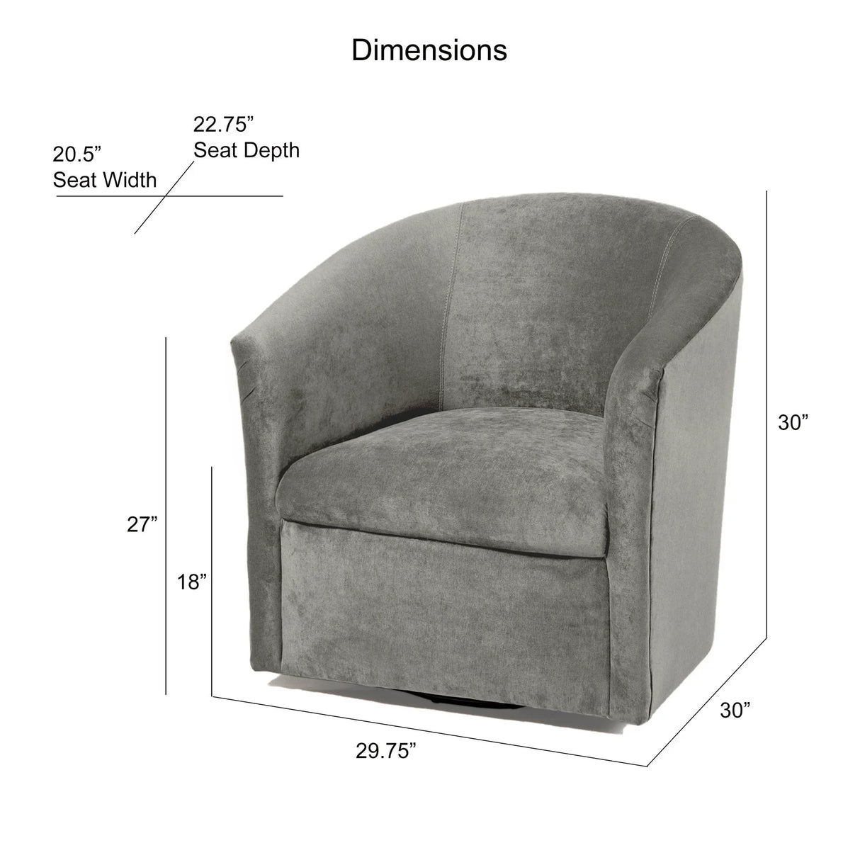 Eden - Swivel Chair With Microfiber Upholstery And Hardwood Frame - Furniture Home Direct