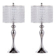 Ashland - Contemporary Table Lamp Round Clear Crystal Beads (Set of 2) - Polished Nickel - Furniture Home Direct