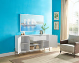 Buffet With Metal Legs With Two Door, One Drawer And Six Shelves - Furniture Home Direct