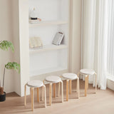 Stackable Round Backless Stools (Set of 4) - Furniture Home Direct