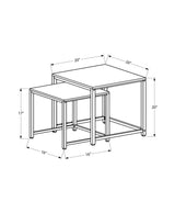 Nesting Table, Space-Saving Design Transitional (Set of 2) - Furniture Home Direct