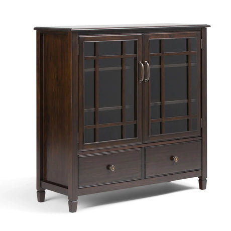 Connaught - Tall Storage Cabinet - Dark Chestnut Brown - Furniture Home Direct