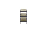 Console Table With Metal Insets - Black - Furniture Home Direct