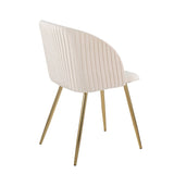 Fran - Pleated Waves Contemporary Chair (Set of 2) - Furniture Home Direct